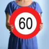 Trendcompany Verkehrsschild zum 60. Geburtstag 45 cm