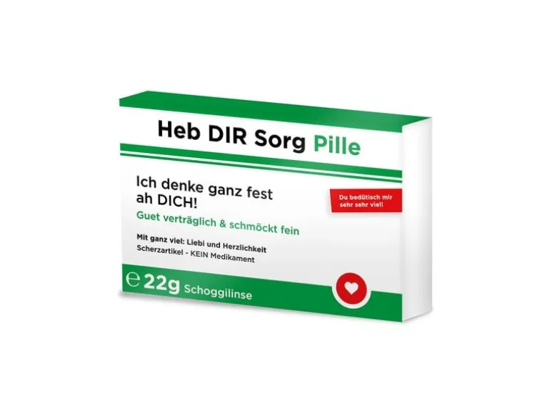 Trend Import Scherztabletten Heb dir Sorg Pille 22 g, aus Schokolade