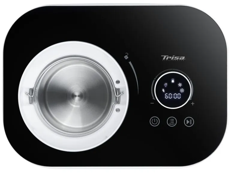 Trisa Glacemaschine La Cremeria Plus 1 l, Schwarz/Weiss