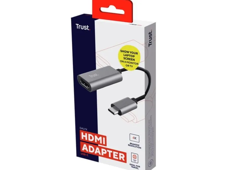 Trust Adapter USB-C-auf-HDMI USB Type-C - HDMI, Silber