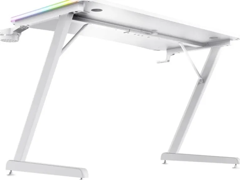 Trust Gaming Tisch GXT 709W Luminus RGB Weiss