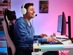 Trust Gaming Tisch GXT 709W Luminus RGB Weiss