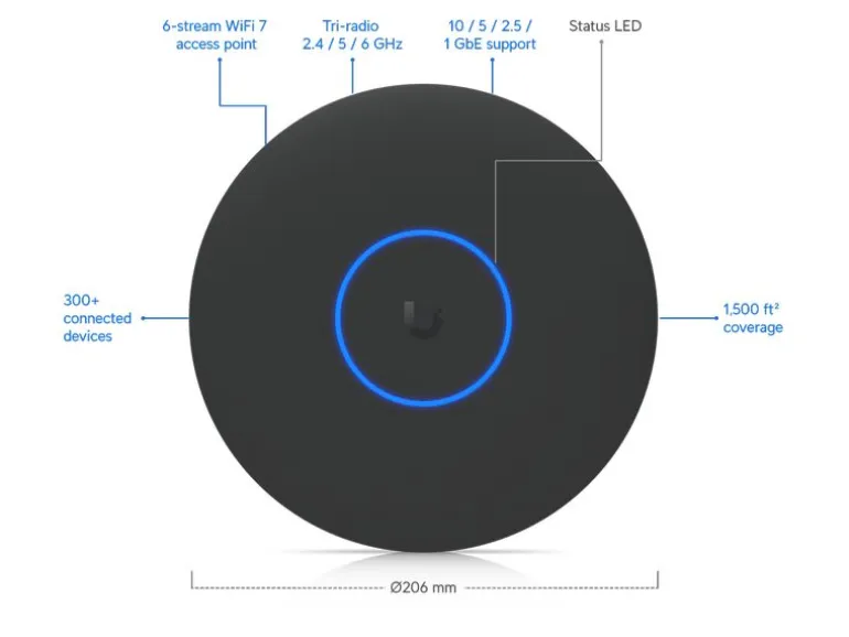 Ubiquiti Access Point Unifi U7 Pro XG Schwarz