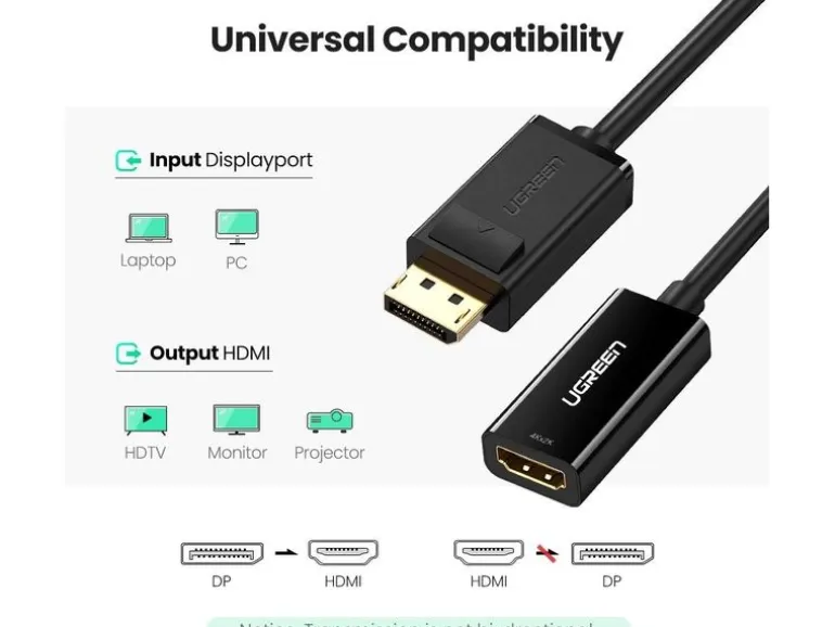 Ugreen Audio/Video-Adapter DisplayPort - HDMI