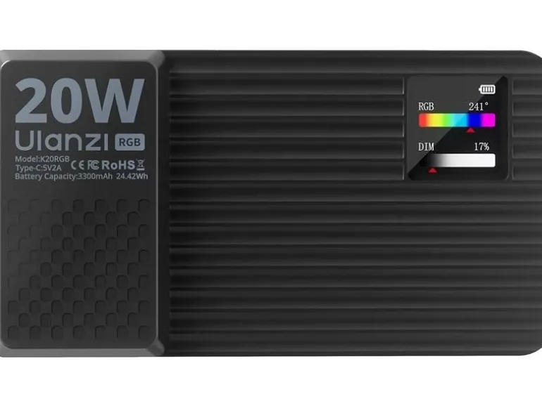 Ulanzi K20RGB LED Videolicht, RGB, 20W, Akku