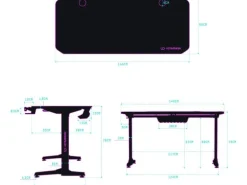Ultradesk Gaming Tisch Frag Schwarz