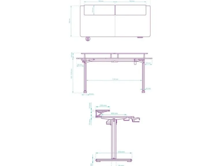 Ultradesk Gaming Tisch Highlander XXL Braun