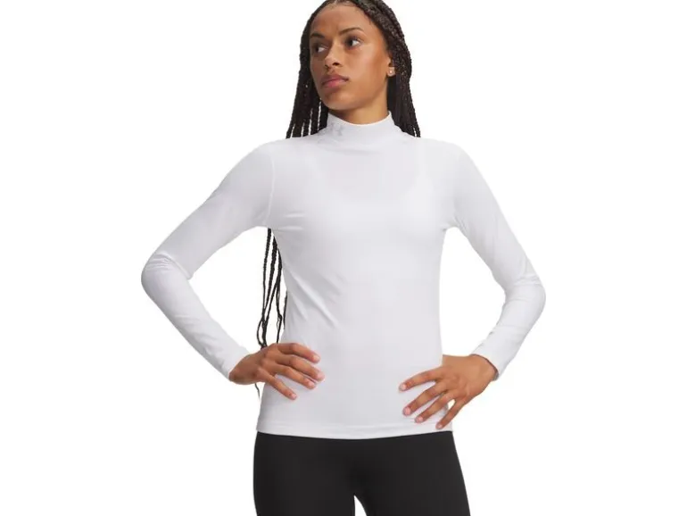 UNDER ARMOUR Coldgear Mock Langarmshirt Weiss