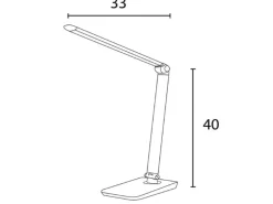 UNiLUX Schreibtischleuchte Twistled 1558 lm, Schwarz