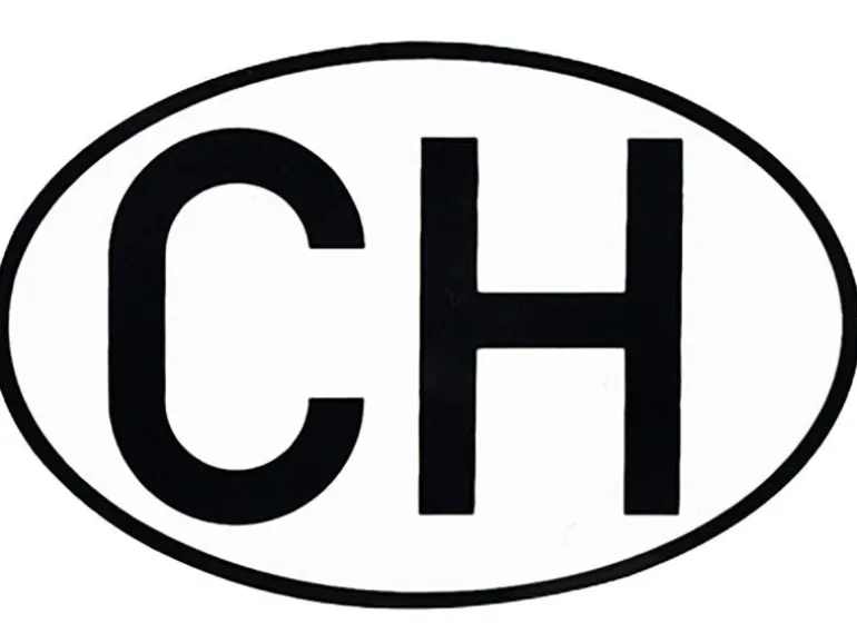 Unitec Hoheitszeichen «CH» für Motorrad zu aufkleben
