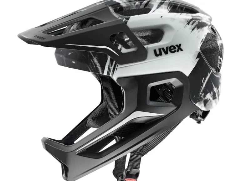 uvex Helm react jr fullface Weiss Matt/Schwarz Matt, 52 - 56
