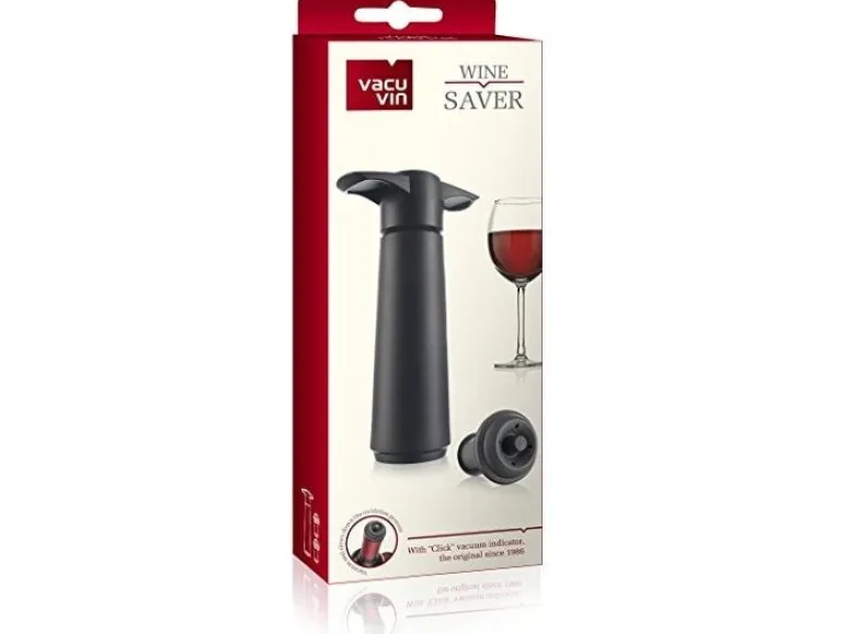 Vacuvin Weinpumpe Wine Saver Schwarz