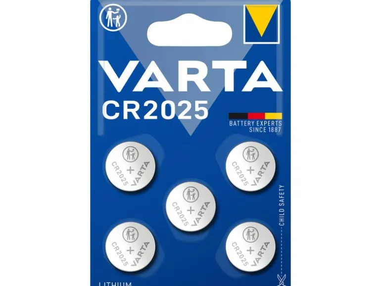 Varta Knopfzelle CR2025 , 5 Stück