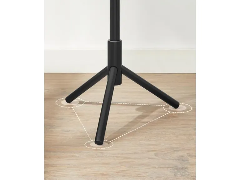 VASAGLE Garderobenständer mit 8 Haken 175 cm, Schwarz
