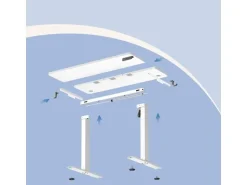 VASAGLE Height-Adjustable Desk