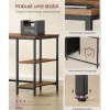 VASAGLE Tisch mit Platte Braun/Schwarz 160 x 60 cm