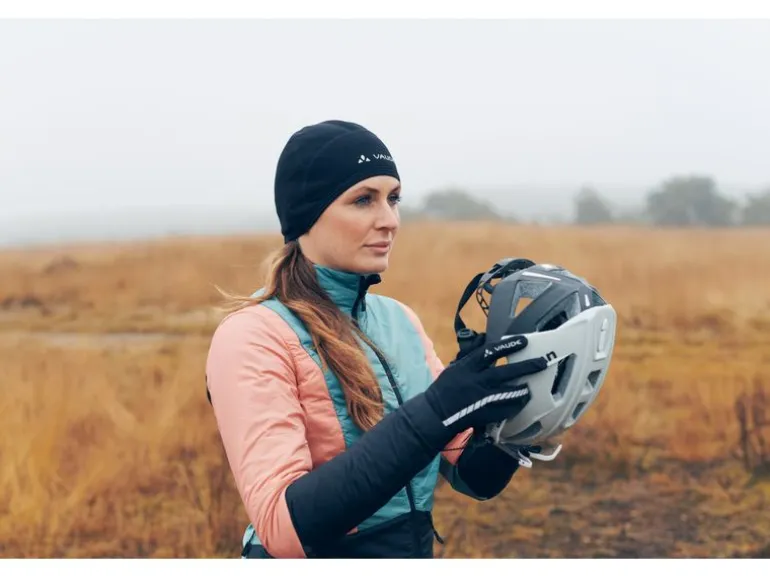 VAUDE Mütze Bike Cap Warm Schwarz/Weiss, L