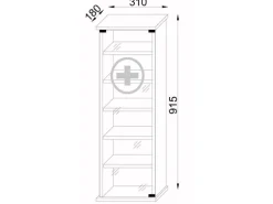 VCM Erste Hilfe Schrank Gusal XXL Weiss