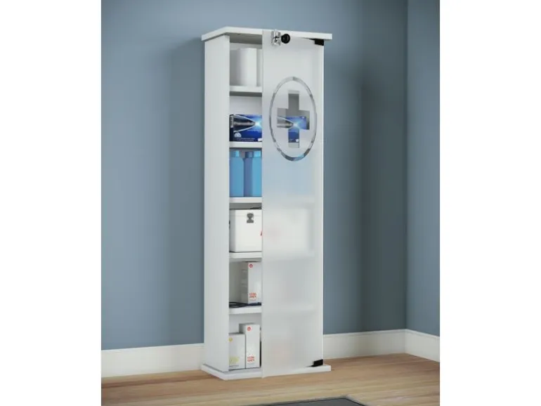 VCM Erste Hilfe Schrank Gusal XXL Weiss