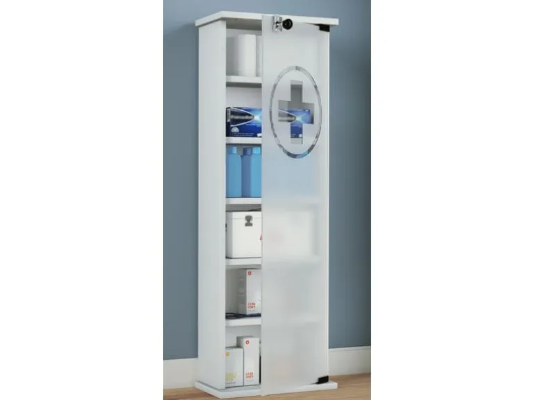 VCM Erste Hilfe Schrank Gusal XXL Weiss