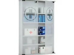 VCM Erste Hilfe Schrank Honula 91 x 60 x 17 cm, Weiss