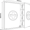 VCM Erste Hilfe Schrank Hustila L 60 x 80 x 10 cm, Weiss