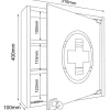 VCM Erste Hilfe Schrank Hustila S 40 x 32 x 10 cm, Weiss
