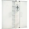 VCM Erste Hilfe Schrank Santila 92 x 88 x 18 cm, Weiss