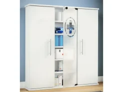 VCM Erste Hilfe Schrank Santila 92 x 88 x 18 cm, Weiss