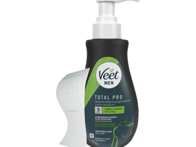 Veet MEN Enthaarungscrème Beine & Körper, sensible Haut, 400 ml