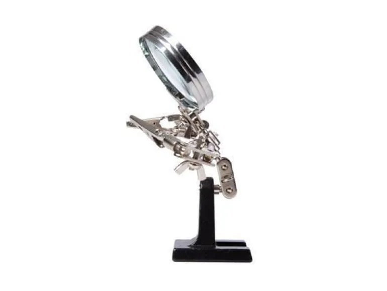 Velleman Platinenhalter mit Lupe, Vergrösserung x 2.5