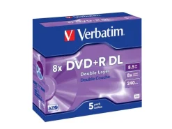 Verbatim DVD+R 8.5 GB, Jewelcase (5 Stück)