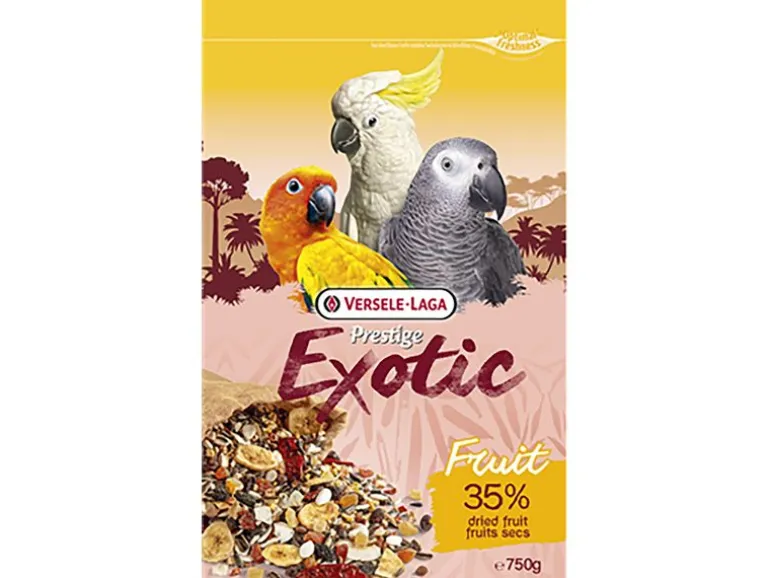 Versele Laga Ziervogelfutter Exotic Fruit Mix für Papageien, 750 g