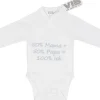 Very Important Baby Body 50% Mama + 50% Papa = 100% Ich weiss Weiss