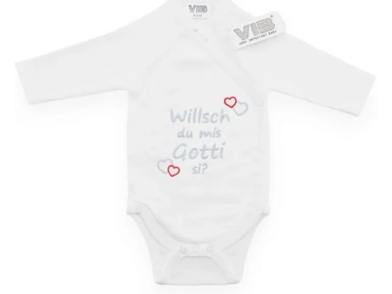 Very Important Baby Body Willsch du mis Gotti si? Weiss