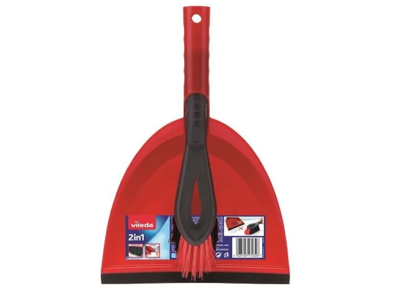 Vileda Kehrgarnitur 2 in 1 Rot/Schwarz