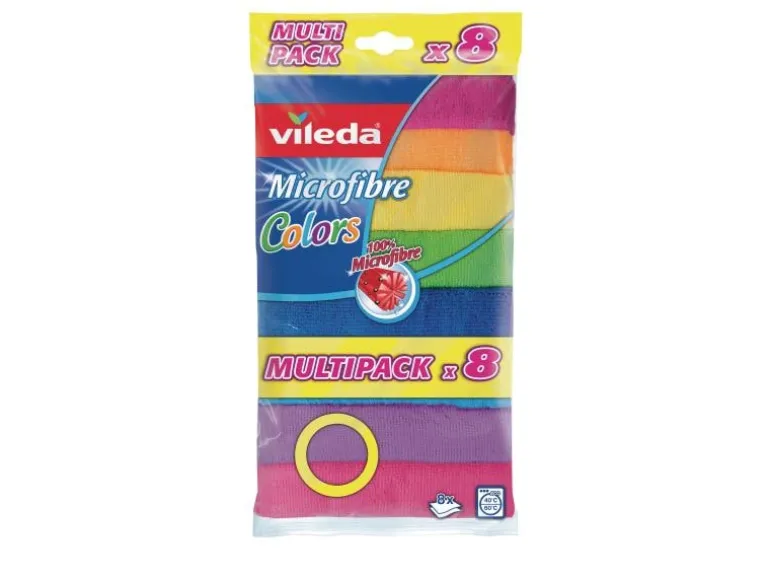 Vileda Mikrofaser-Reinigungstuch 8 Stück, Mehrfarbig