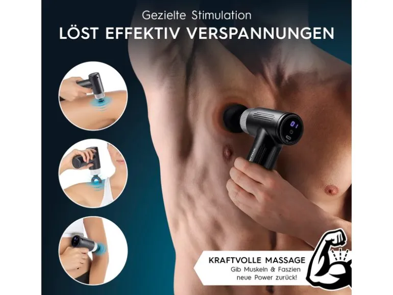 VITALmaxx Massage Pistole Mini-Gun 5-teilig