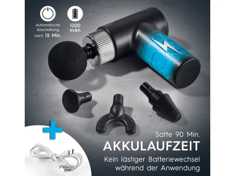 VITALmaxx Massage Pistole Mini-Gun 5-teilig