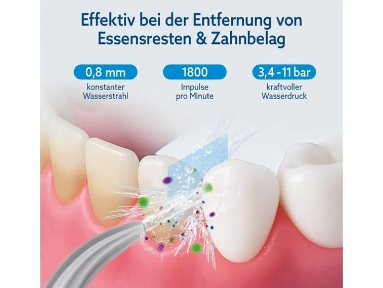 VITALmaxx Munddusche mit 8 Aufsätzen, Anthrazit