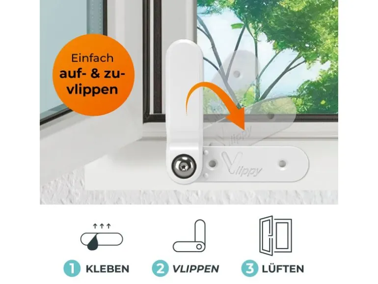 Vlippy Tür- & Fensterstopper 2er-Set Weiss