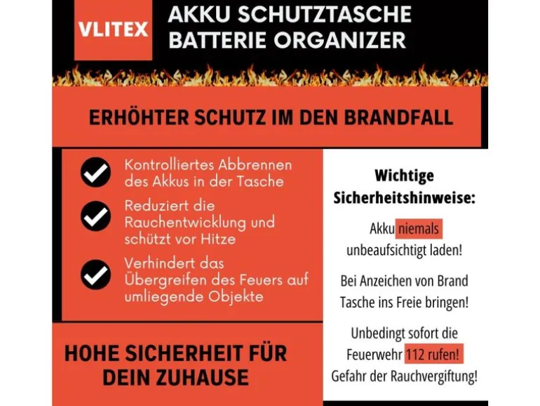 VLITEX Akku Sicherheitsbox L