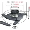 Vogel's Deckenhalterung EPC-6545 Silber
