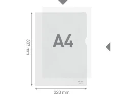 VON Sichthülle A4, genarbt, 100 Stück, Transparent