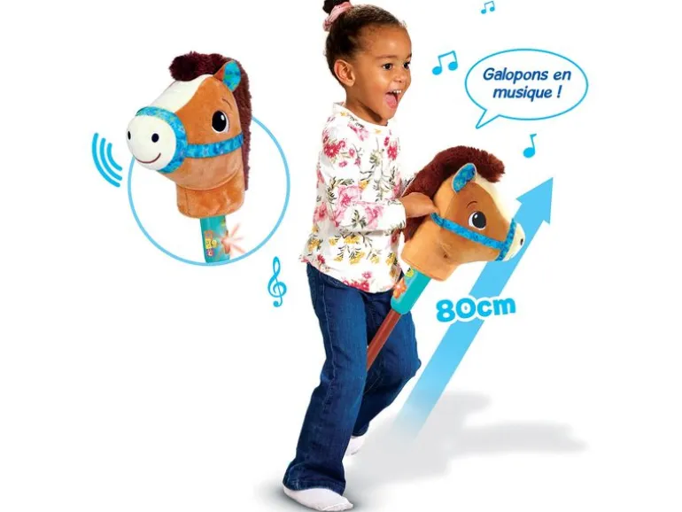 Vtech Steckenpferd Mistral cheval bâton musical Blau/Braun