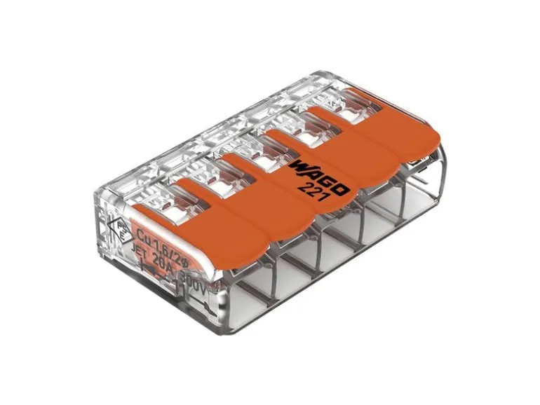 WAGO Steckklemme COMPACT 5 x 0.14-4 mm², 8 Stück