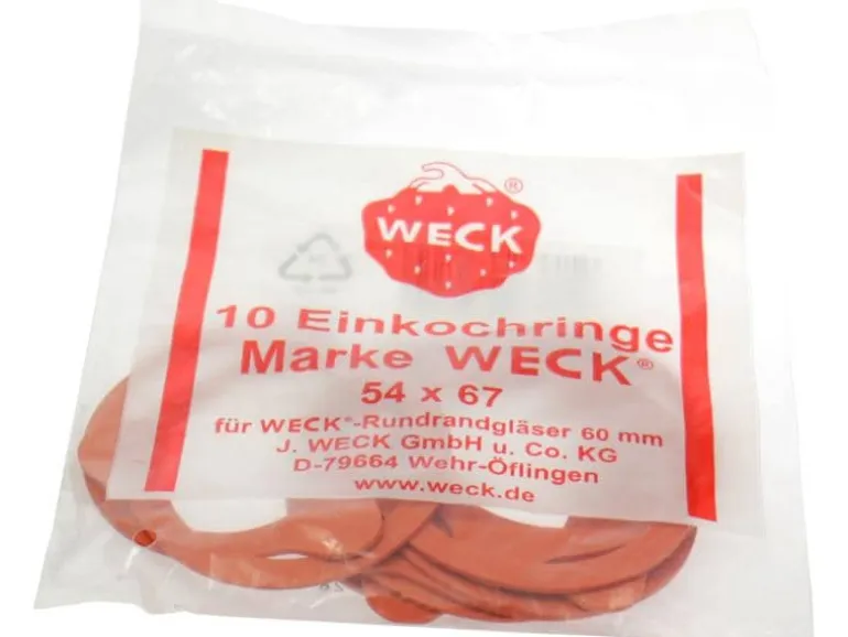 Weck Gummidichtring Ø 6 cm 10 Stück, Rot