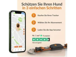 Weenect GPS-Tracker für Hunde XT mit Halsband orange