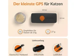 Weenect GPS-Tracker XS für Katzen, Schwarz