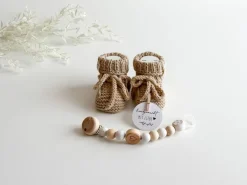 Welcomebabybox Baby-Geschenkset Leni Body & Rasselhase